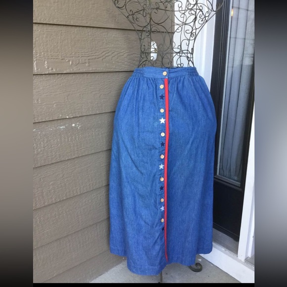 EAGLE'S EYE Medium Collectibles Vest & Skirt Cotton American Flag - Picture 4 of 14